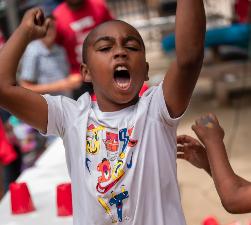 Kids check-in at Hue Church